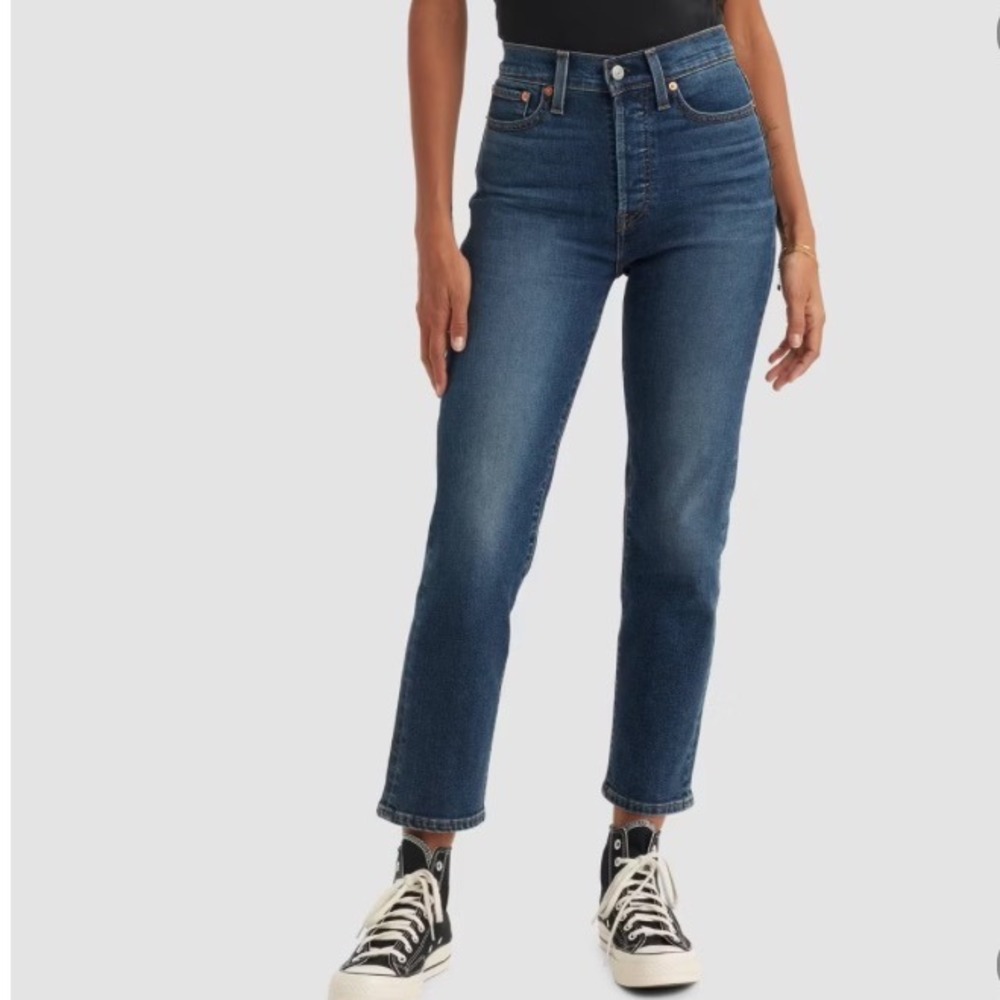 Levi's Women's Dark Blue High-Rise Ankle Jeans